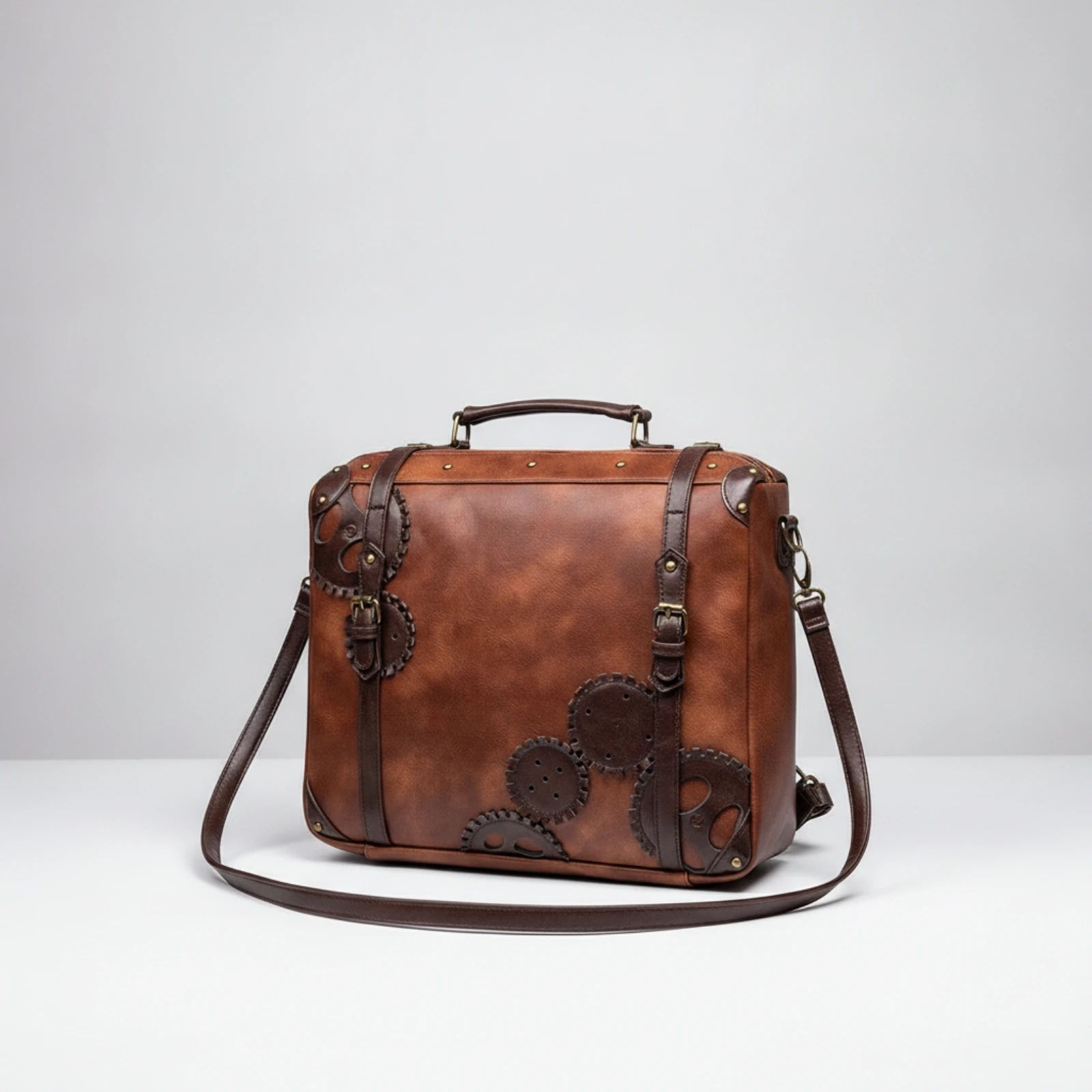 Convertible Bag Multifunction Steampunk Bag Satchel Roomy Handbag Fashion for Commuters, Daily Use, Commuting