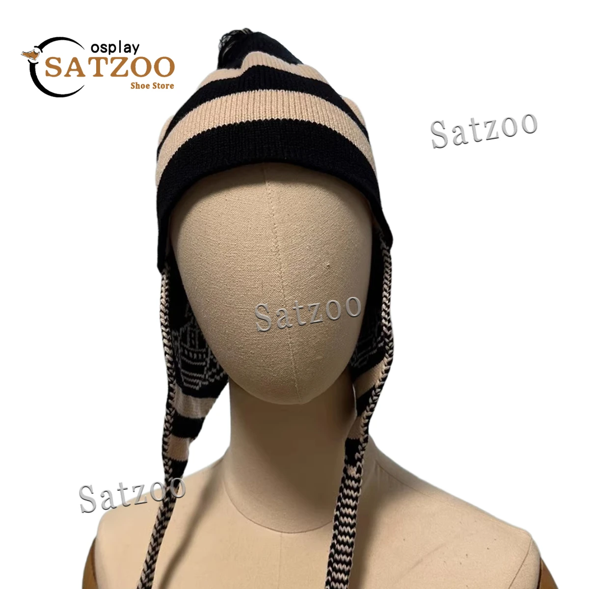 Nana Anime Shinichi Okazaki Hat Winter Hand Knitted Bomber Hat Cosplay Street Ear Protection Warm Wool Tassel Russian Cap