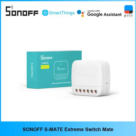 SONOFF S-MATE2 익스트림 스위치 메이트 Alexa Google 홈 IFTTT와 스마트 홈 작업을 위한 스마트 스위치를 통한 EWeLink 원격 제어