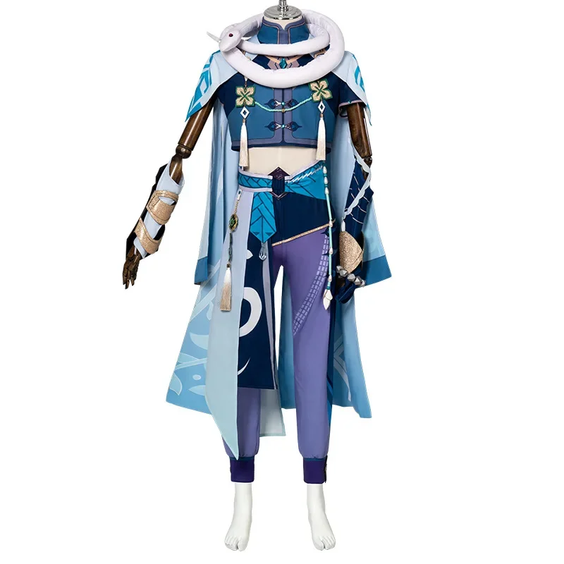 Cosplay Bai Zhu Genshin Impact Kostuums Baizhu Halloween Kostuums Voor Volwassen Mannen Vrouwen Game Pak Outfit Met Pruik Schoenen Cos outfit