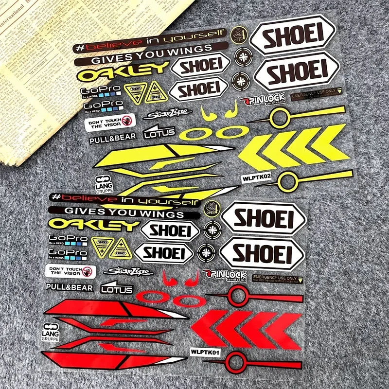 Motorrace Helm Stickers Shoei Arai Lens Reflecterende Sticker Waterdichte Decoratieve Stickers Voor Motorrijden