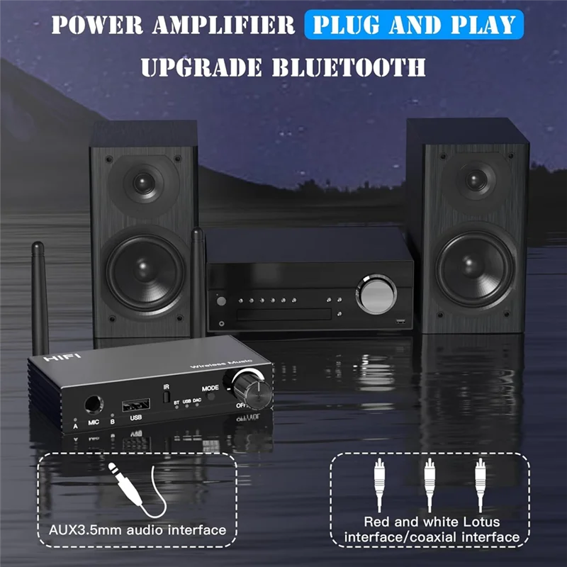 Receptor adaptador de Audio Bluetooth 5,3, transmisor Bluetooth de TV, adaptador de Audio inalámbrico para estéreo/auriculares/altavoz doméstico