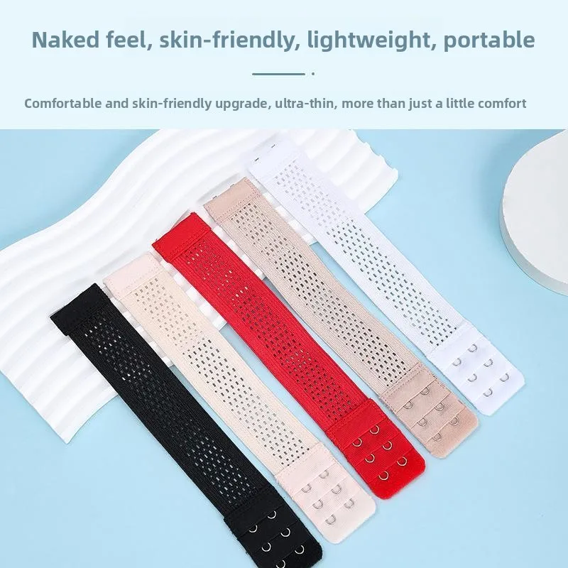 Extended 20cm Elastic Bandeau Three-Row Two-Buckle Extended Strap Bra Extension Buckle Long Elastic Band Home Clothes Fastener