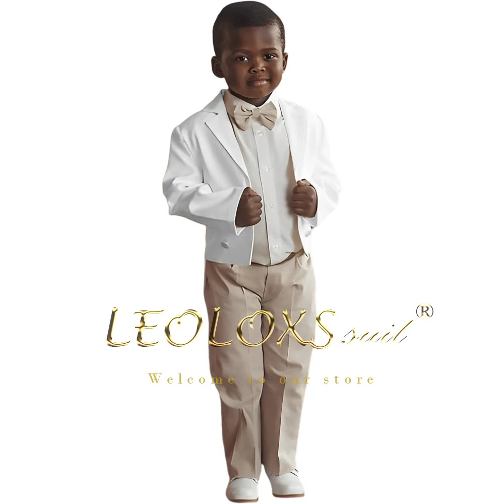 Boys and children's 2-piece suit (jacket + khaki trousers) suitable for weddings and celebrations customized children's suits