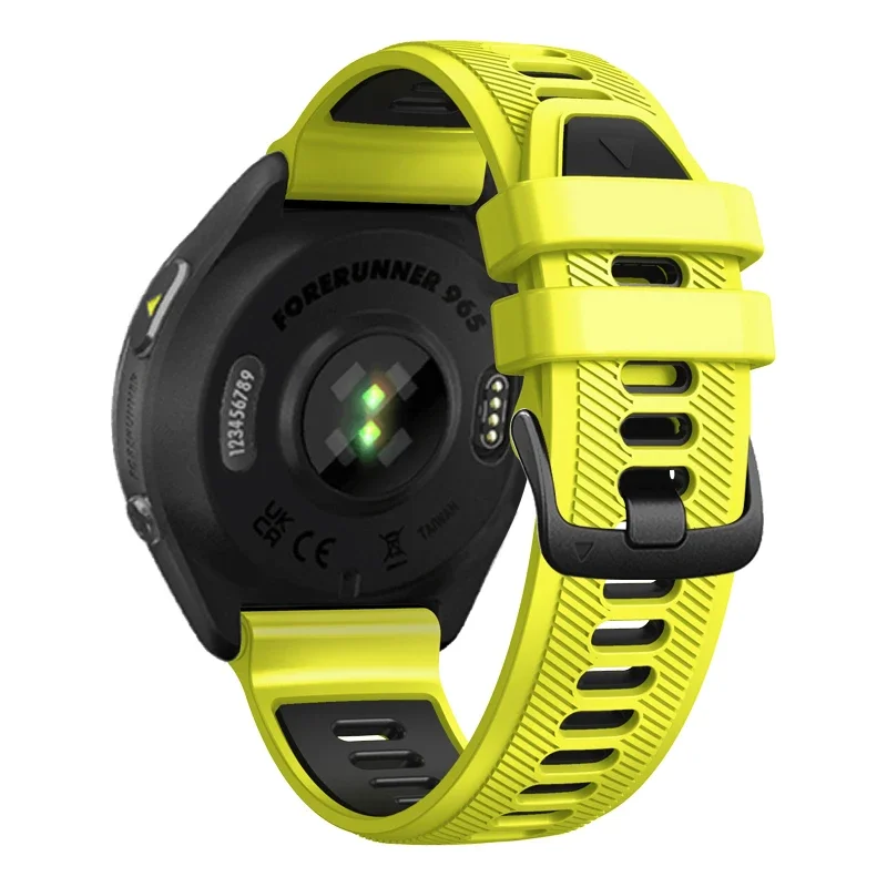 Fenix E 47 مللي متر استبدال اثنين لهجة سيليكون حزام ل Garmin Forerunner 965 955 الشمسية 945 935 حزام (استيك) ساعة 22 مللي متر معصمه سوار