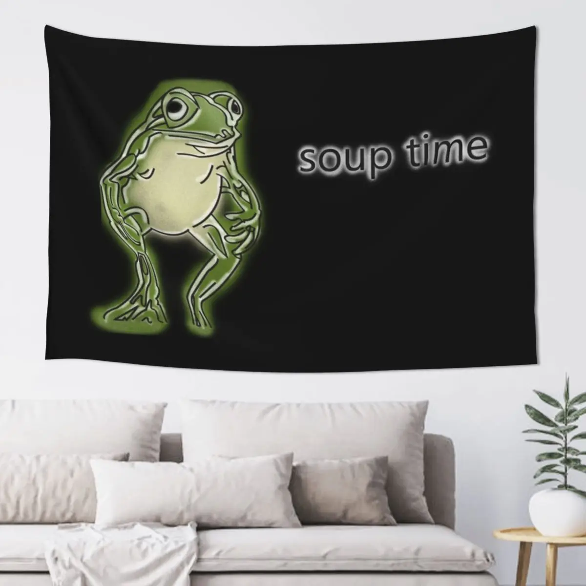 

Soup Time - frog Tapestry House Decoration Cute Room Things Aesthetic Home Decor Decorations For Room Tapestry