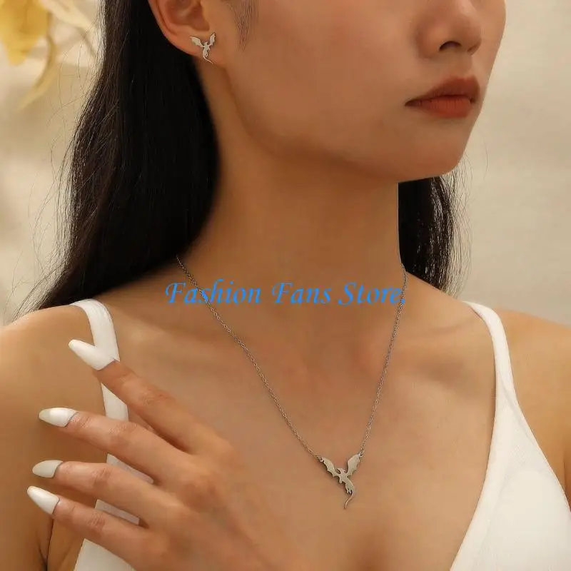1 Pair Sophisticated Earrings Ear Jewelry Dragon Studs Earring Delicate Ears Pendant Copper Texture for Fashion Lover