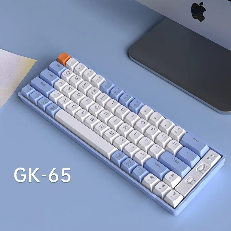 Langtu GK65 Mech คีย์บอร์ด Hot-swappable Multi-สีไร้สายบลูทูธ Triple-Mode GAMING ปุ่มกด PC Office ที่กําหนดเอง