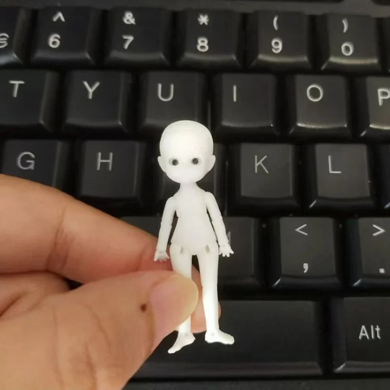 New Mini Bjd Doll, Height 4.5cm, No Makeup, Resin 3D Printing,Diy Girl Toys Dress Up Doll Accessories