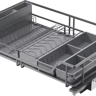 Modern design stainless steel quad side hotel eco-friendly multi-purpose storage cabinet with soft wire basket with soft closing