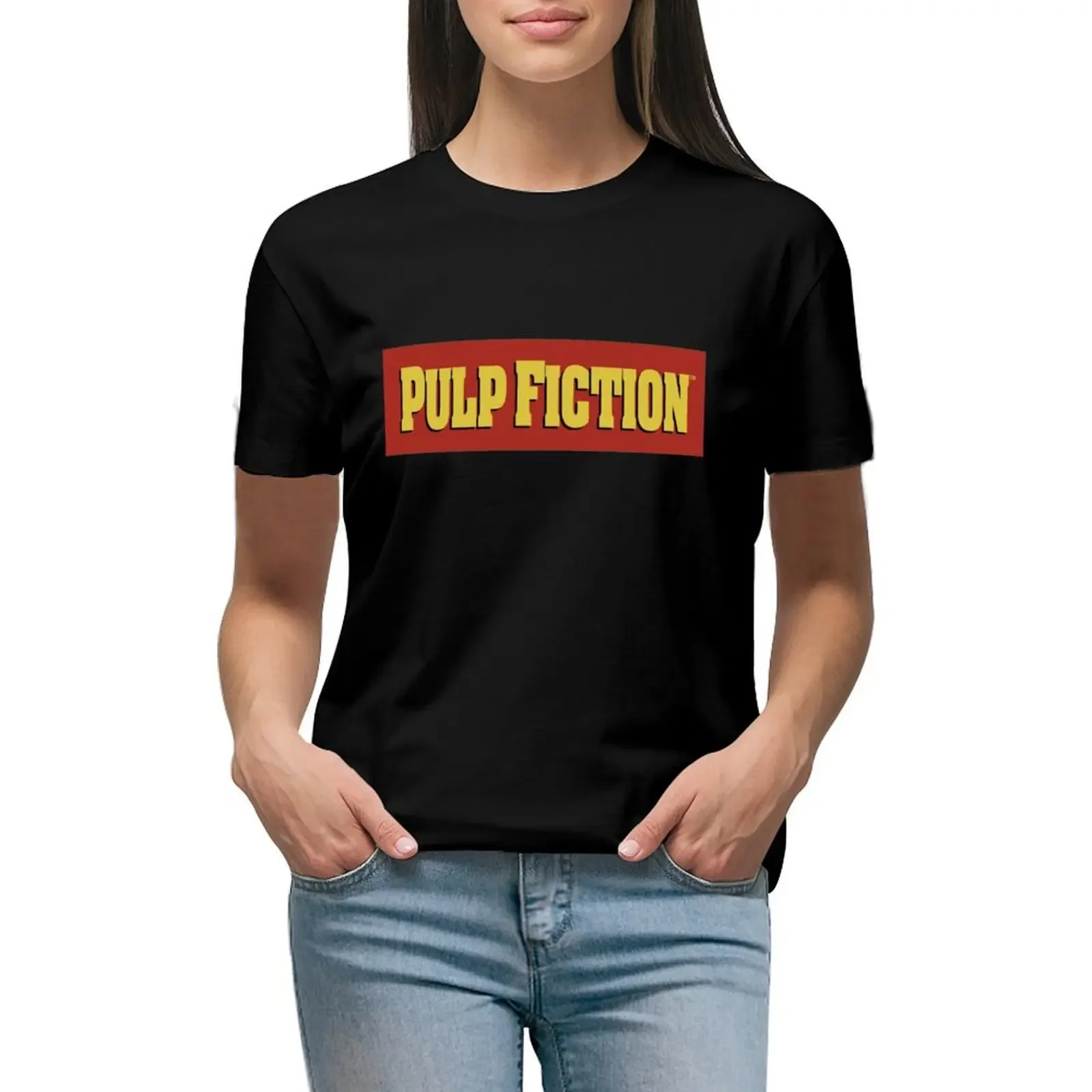 

Pulp Fiction Logo T-Shirt summer clothes kawaii clothes shirts graphic tees Womens clothing