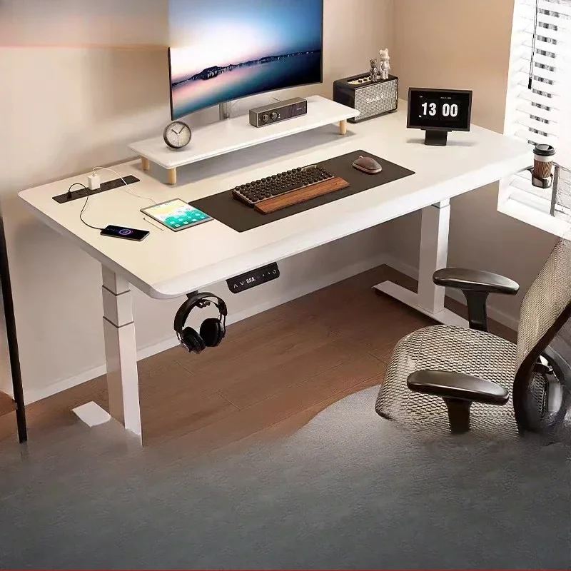 Solid wood electric lifting tableS computer tableS home desk study table e-sports table desk lifting workbench