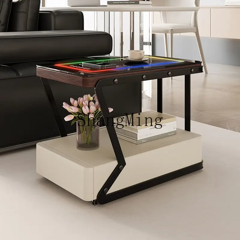 

FG Modern Light Роскошный мобильный сервант, минималистичный многофункциональный умный диван с небольшими краями, боковой журнальный столик