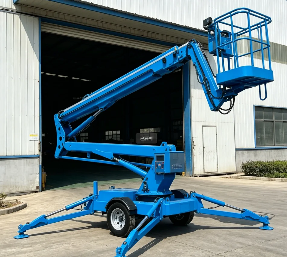 Electric Hydraulic Articulated Boom Lift Mobile Spider Lifter Crank Arm New Condition Aerial Work Lift Platform Made Steel Metal