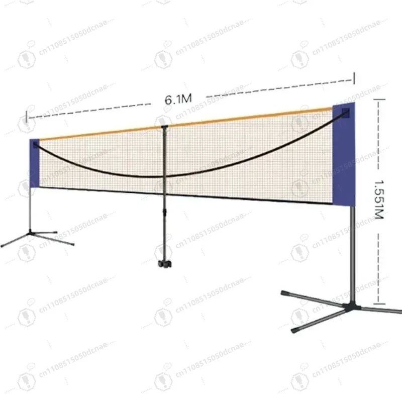 Foldable Portable Badminton Tennis Stand 6.1M Height Adjustable Net for Training Volleyball Soccer