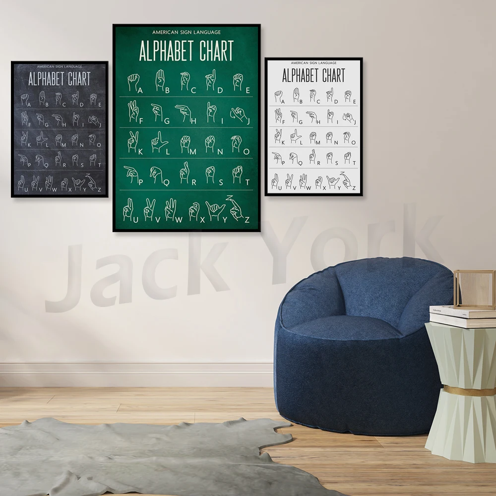 merican Sign Language Alphabet Classroom Poster or Homeschool Decor