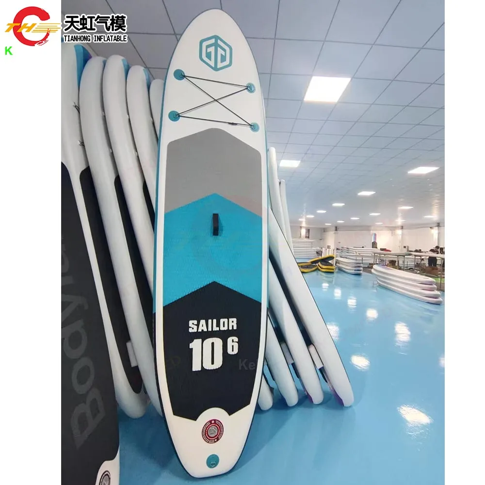 Tavola da surf gonfiabile commerciale Stand up Paddle Board con pagaia e pompa per la pesca sul lago