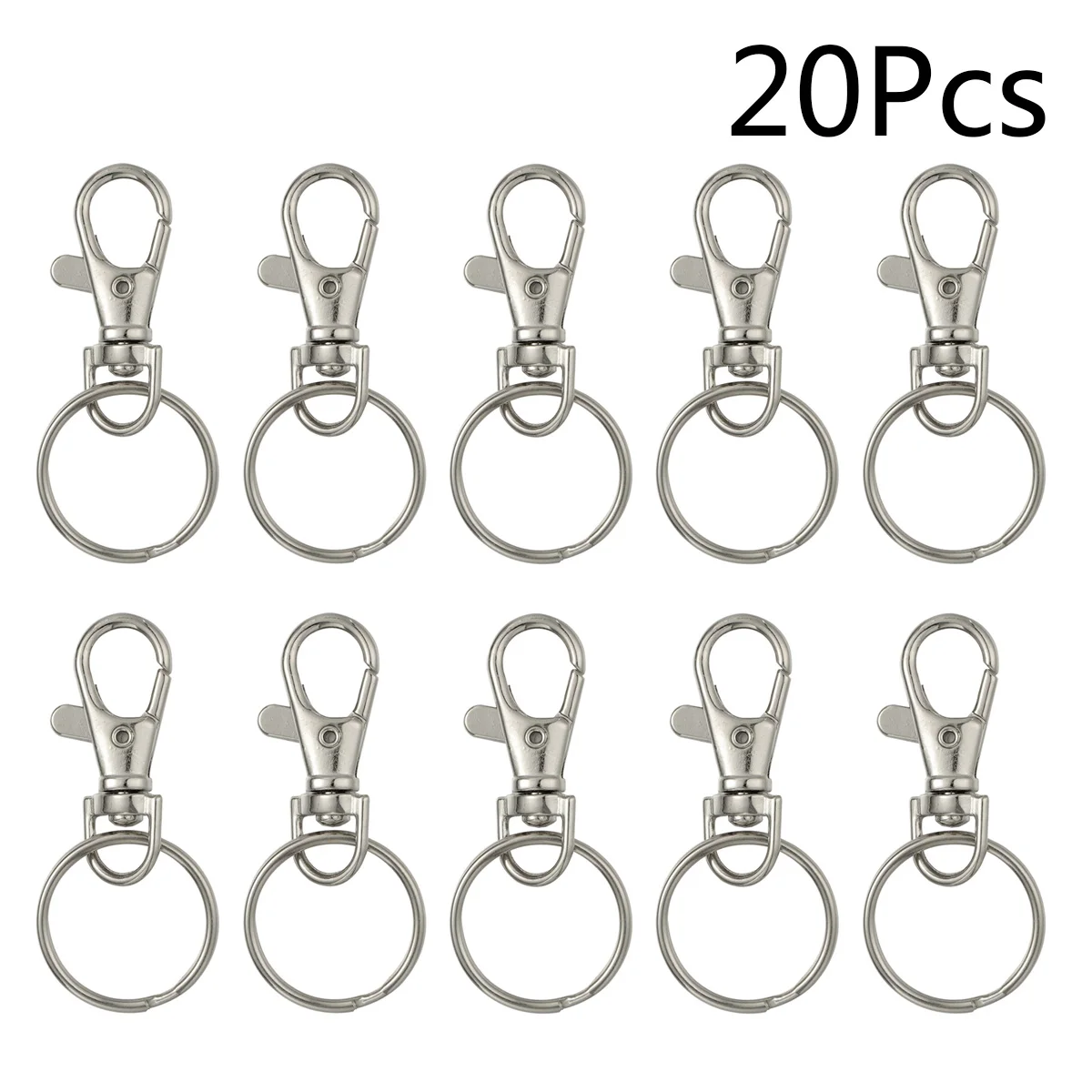 

20 Sets Clasp Lobster Swivel Clasp Lobster Clasps 37 8mm Swivel Snap Gate Keychains 25mm Rings Craft Accessories