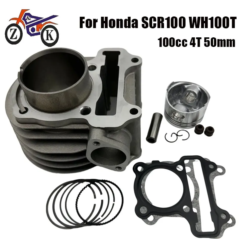 

50mm Bore Cylinder Piston Kit For Honda SPACY100 SCR100 WH100 4T 100cc 13mm Piston Pin Motorcycle Engine Parts 12100-GCC-C50