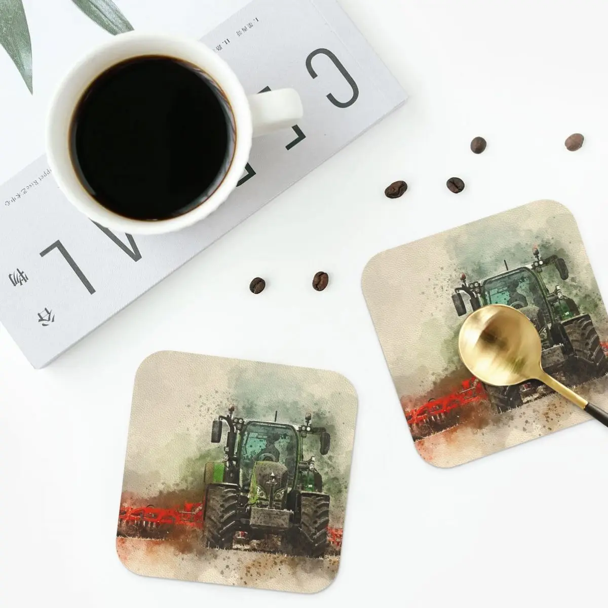 Fendt Tractor Grafting Coaster Baking Mat Table Mats For Food Utensils For Kitchen Mat For Dishes Napkins Mat Coffee Mat Hot Pad