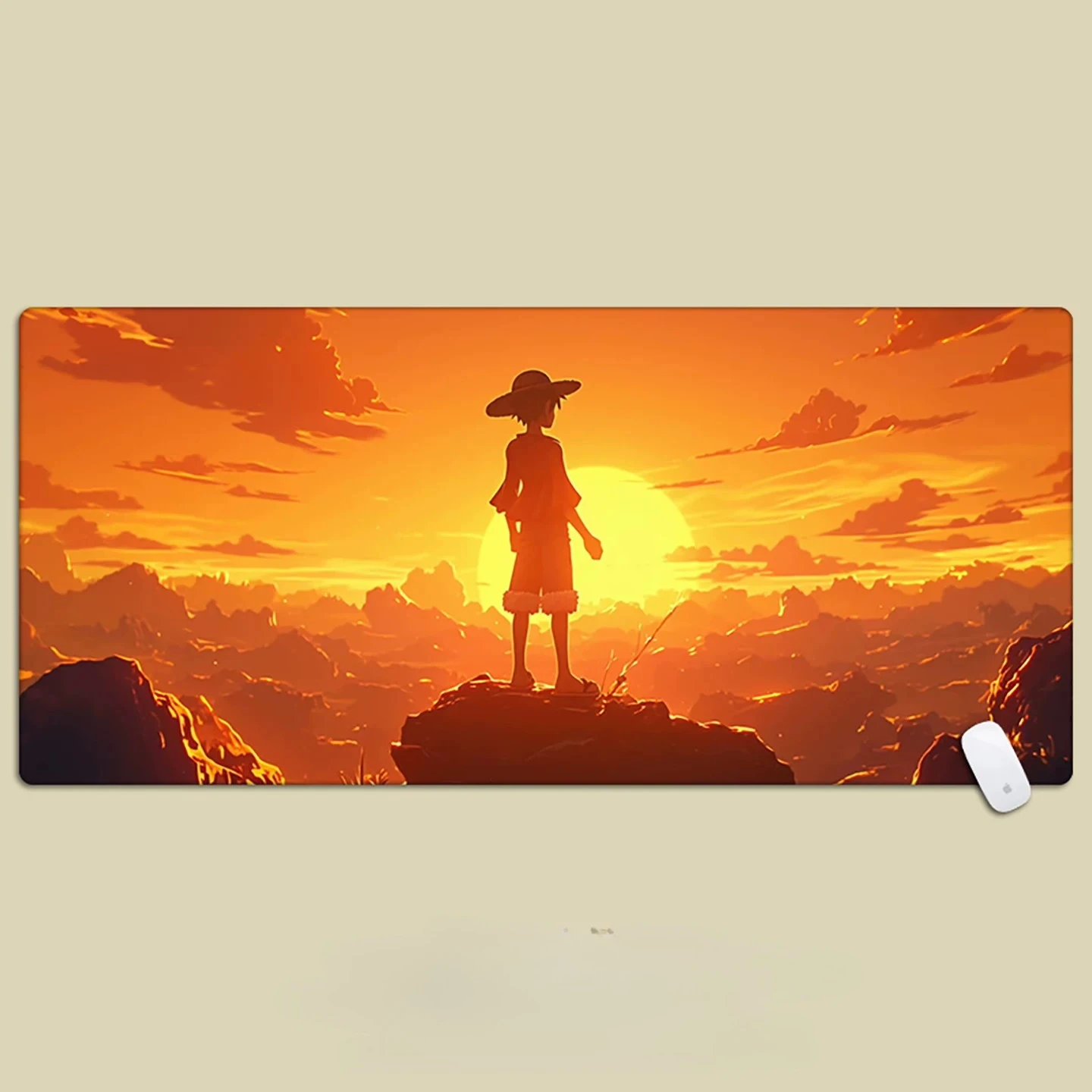 Cartoon Premium Anime ONE PIECE Luffy Roronoa Zoro Peripheral Mouse Pad Anime Boys Gaming Computer Office Desk Pad Keyboard Pad