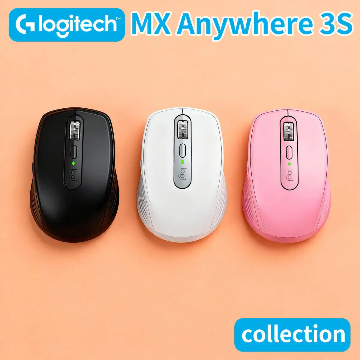 

Logitech MX Anywhere 3S Bluetooth Mouse – Student/Professional Essential, Multi-Device Connect, Fast Charging