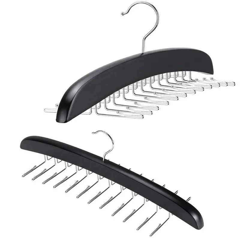 1Pc 24 Hooks Non-Slip Metal Clothes Hanger Organizer, Space Saving Closet Storage for Tank Tops, Bras, Ties, Belts & Scarves