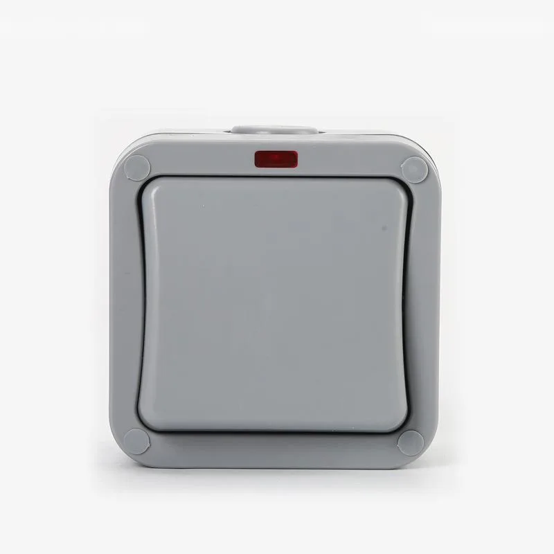MP12 Straight outdoor waterproof switch outdoor rainstorm splash proof wall switch single way control switch 20A