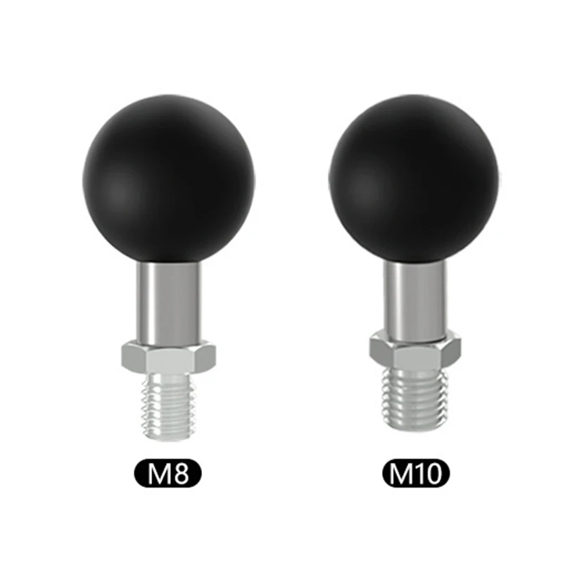 1 Inch 25mm Ball Head Adapter Mount Support With M8 M10 Screw for Gopro Action Camera Phone GPS Motorcycle Rearview Bracket