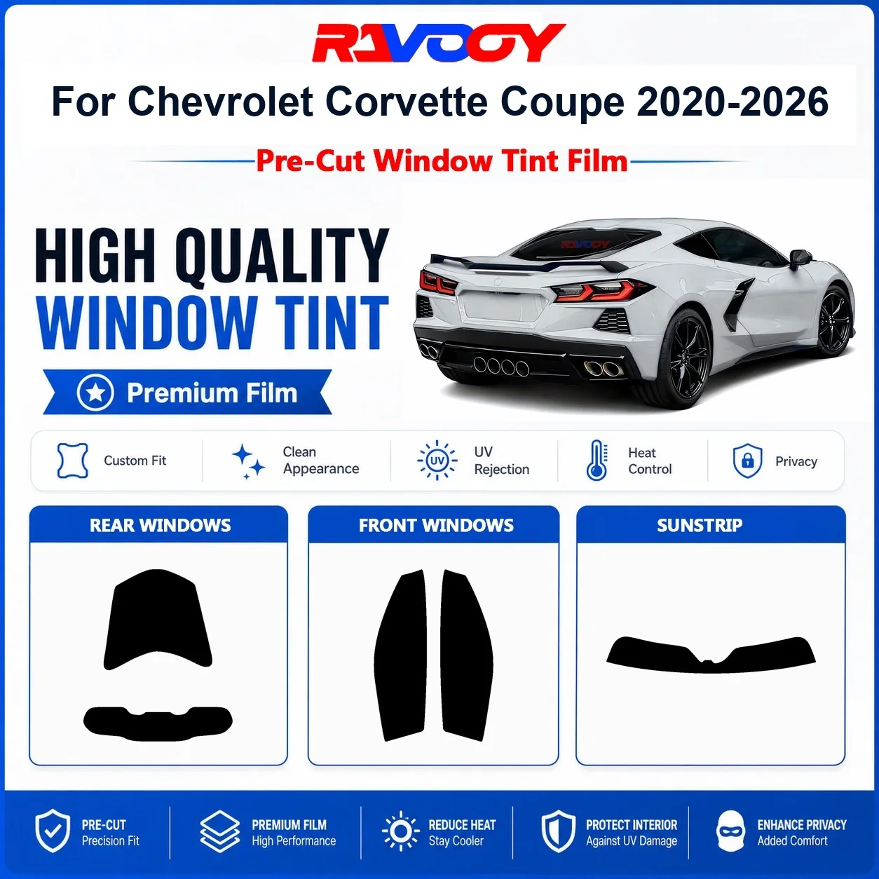 pelicula-premium-pre-cortada-para-janelas-do-chevrolet-corvette-coupe-2020-2026-protecao-uv-e-rejeicao-de-calor-para-janelas-dianteiras-e-traseiras