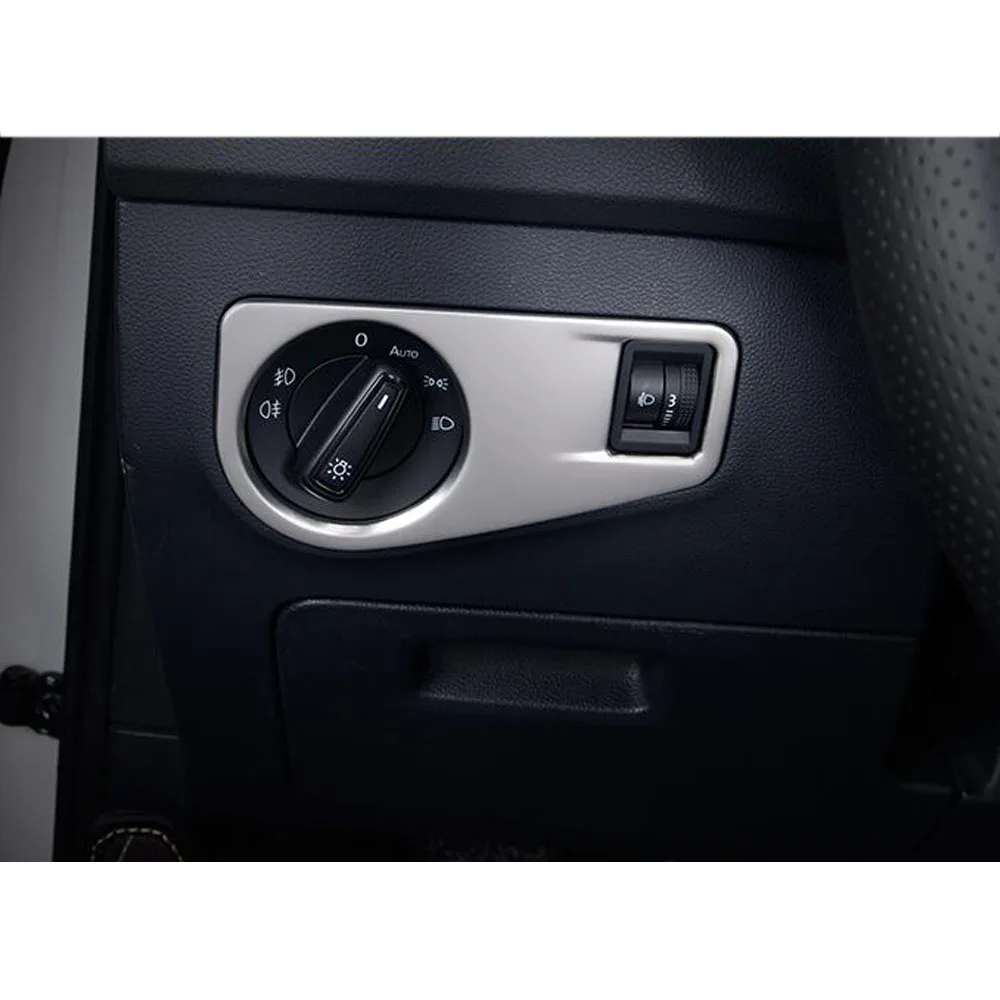 Car Front Headlight Light Switch Trim Frame Lamp Button Panel Stick For Volkswagen VW Tiguan L MK2 2016 2017 2018 2019 2020 2021 - view 3