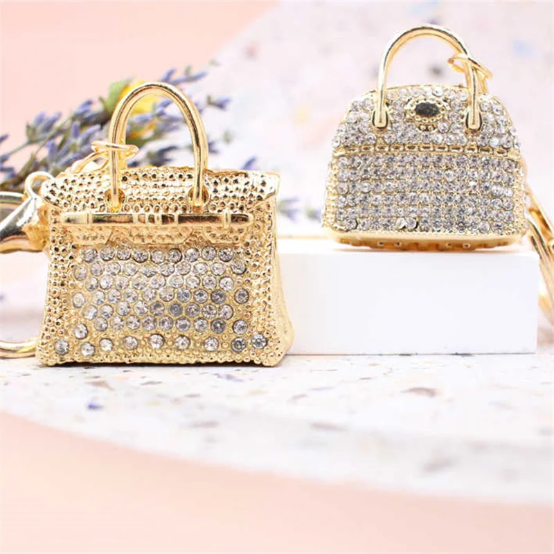Fashion Three-dimensional Lady Handbag Shape Keychain Creative Women Bag Key Chain
