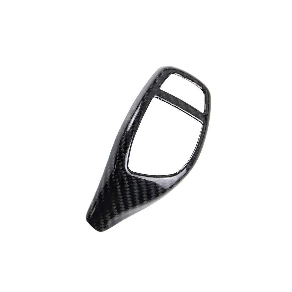 Real Forged Carbon Fiber Gear Shift Knob Cover For BMW F20 F21 F22 F30 F32 F34 F36 F10 F07 F01 F02 X3 X4 X5 X6 F25 F26 F15 F16 view 5