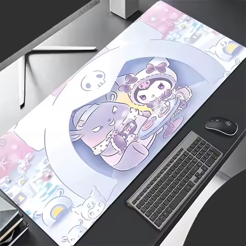 Mouse Pad Gaming Carpet Anime Keyboard Pads Rug Kawaii PC Mousepad Rug Kuromi Mouse Pads Laptop Extended Desk Mat for LOL Gamer