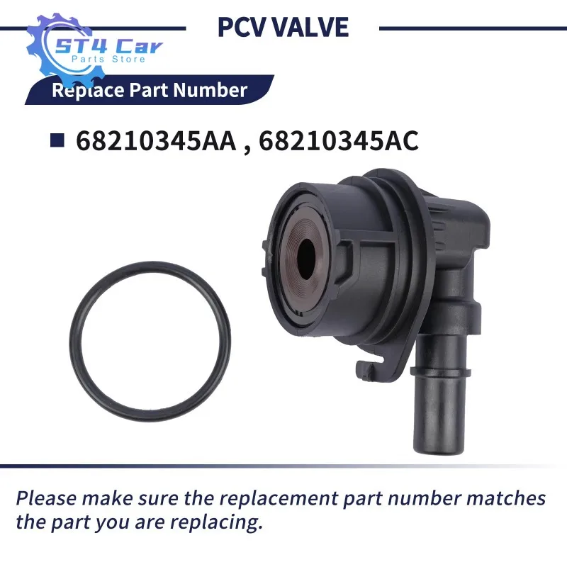 Positive Crankcase Ventilation PCV Valve for Chrysler Pacifica Voyager Dodge Durango Jeep Gladiator Parts 68210345AA 68210345AC