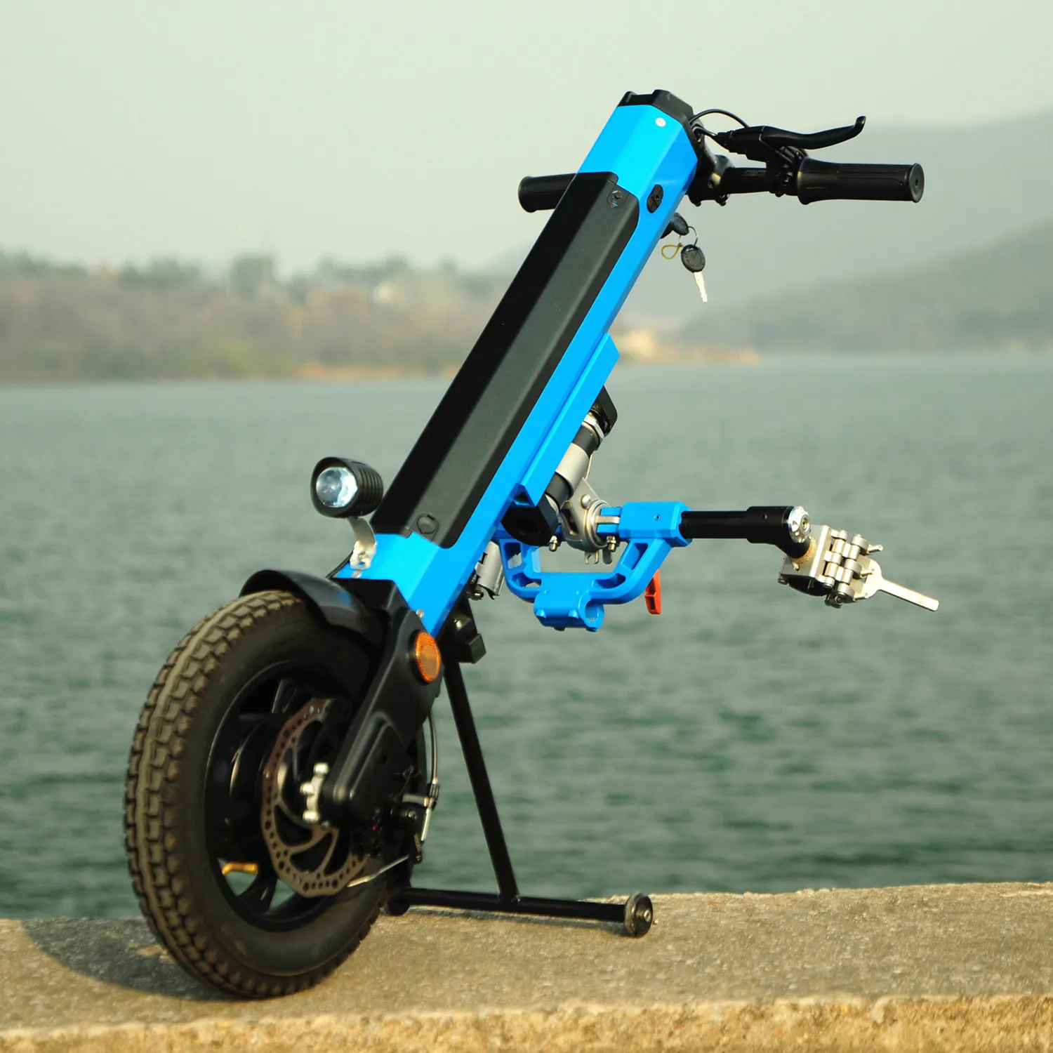 Coofull 12 Inch 350W Handcycle Wheelchair Attachment Electric Wheelchair Conversion Kit