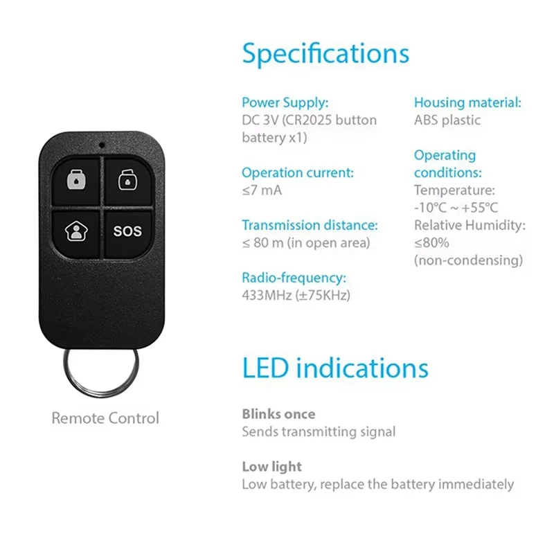 FULL-Wireless High-Performance Remote Control Compatible With Every For ETIGER Secual System Home Security