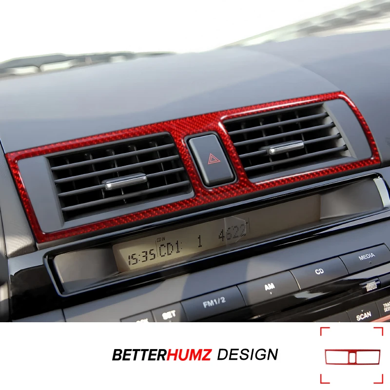 Für Mazda 3 Axela 2004-2009 Carbon Fiber Center Konsole Air Outlet Rahmen Abdeckung Trim Aufkleber Auto Innen Tuning zubehör