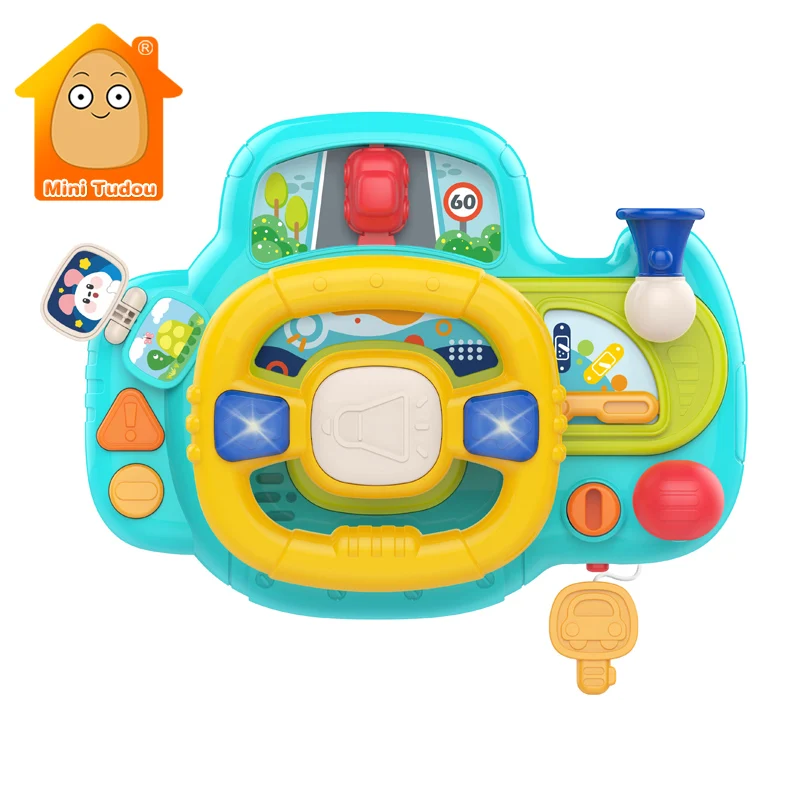 

Baby Toy Simulational Steering Wheel Eletric Music Light Sound Car Copilot Stroller Desk Game Early Educational Toys For Childre