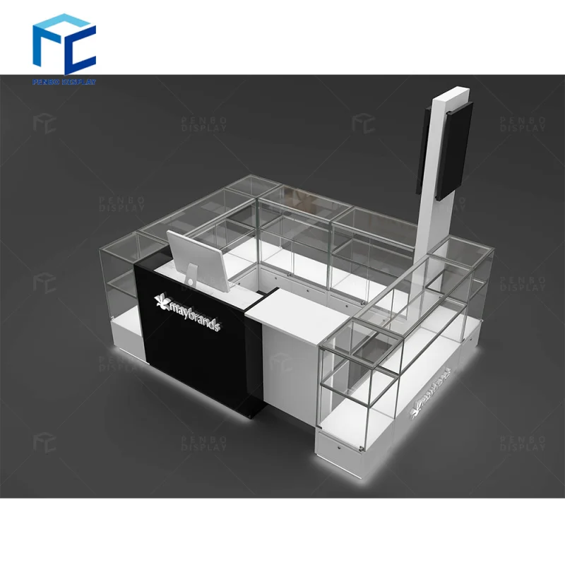 

2025customized.Modern Jewelry Showroom Display Kiosk Costume Jewelry Mall Retail Jewelry Vitrine Kiosk Jewellery-kiosk