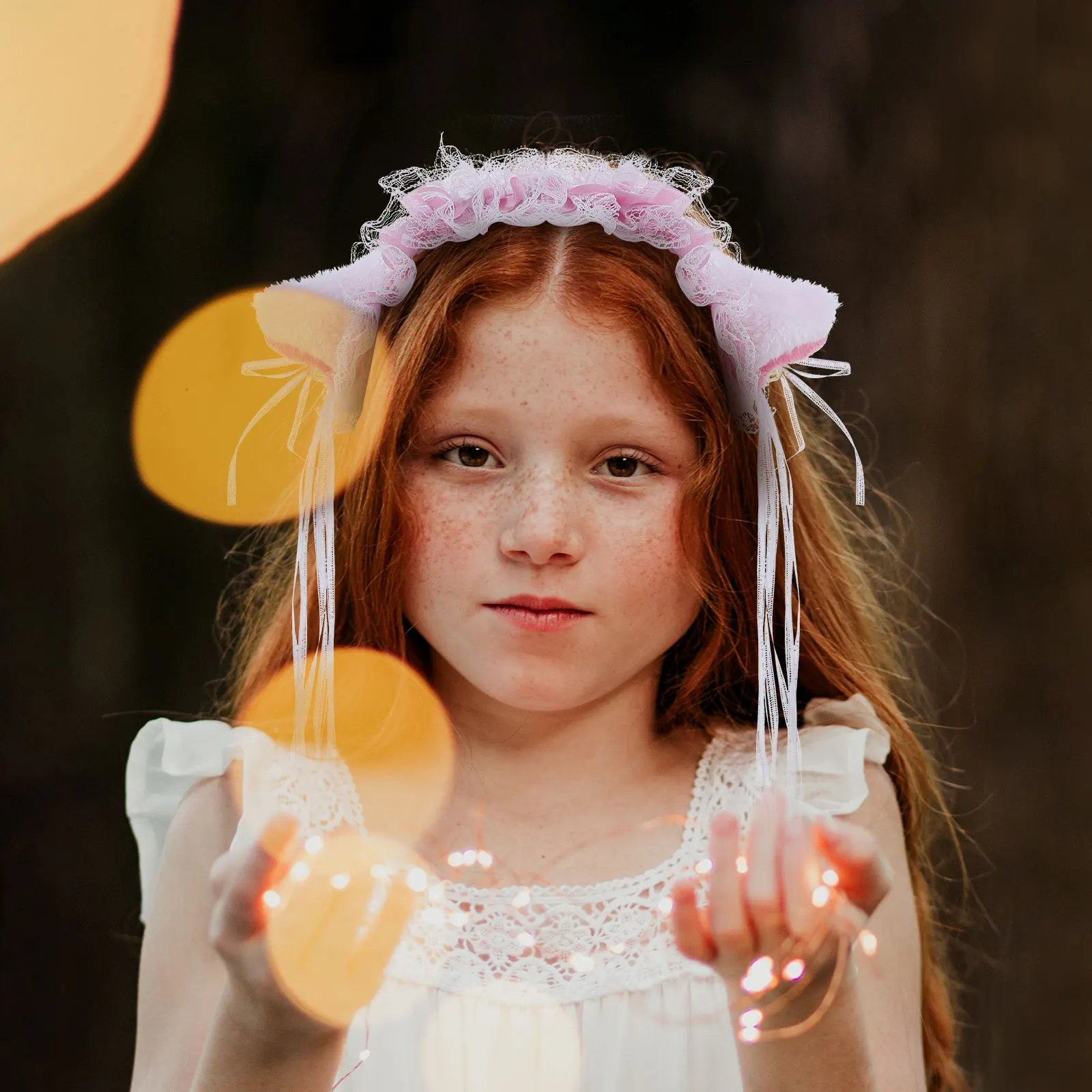 

Pink Animal Cat Ears Headband Girl Hair Accessories Accessory Cosplay Plastic Masquerade Hairband Miss Headbands