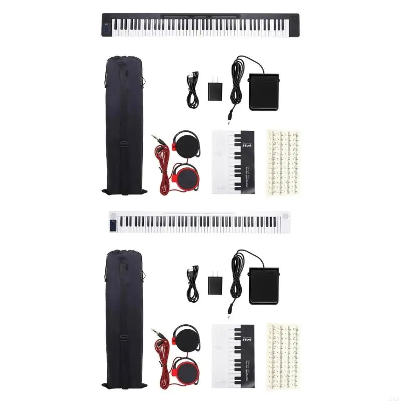 

242F Portable Digital Music Electronic Keyboard 88 Key Foldable Electronic Piano