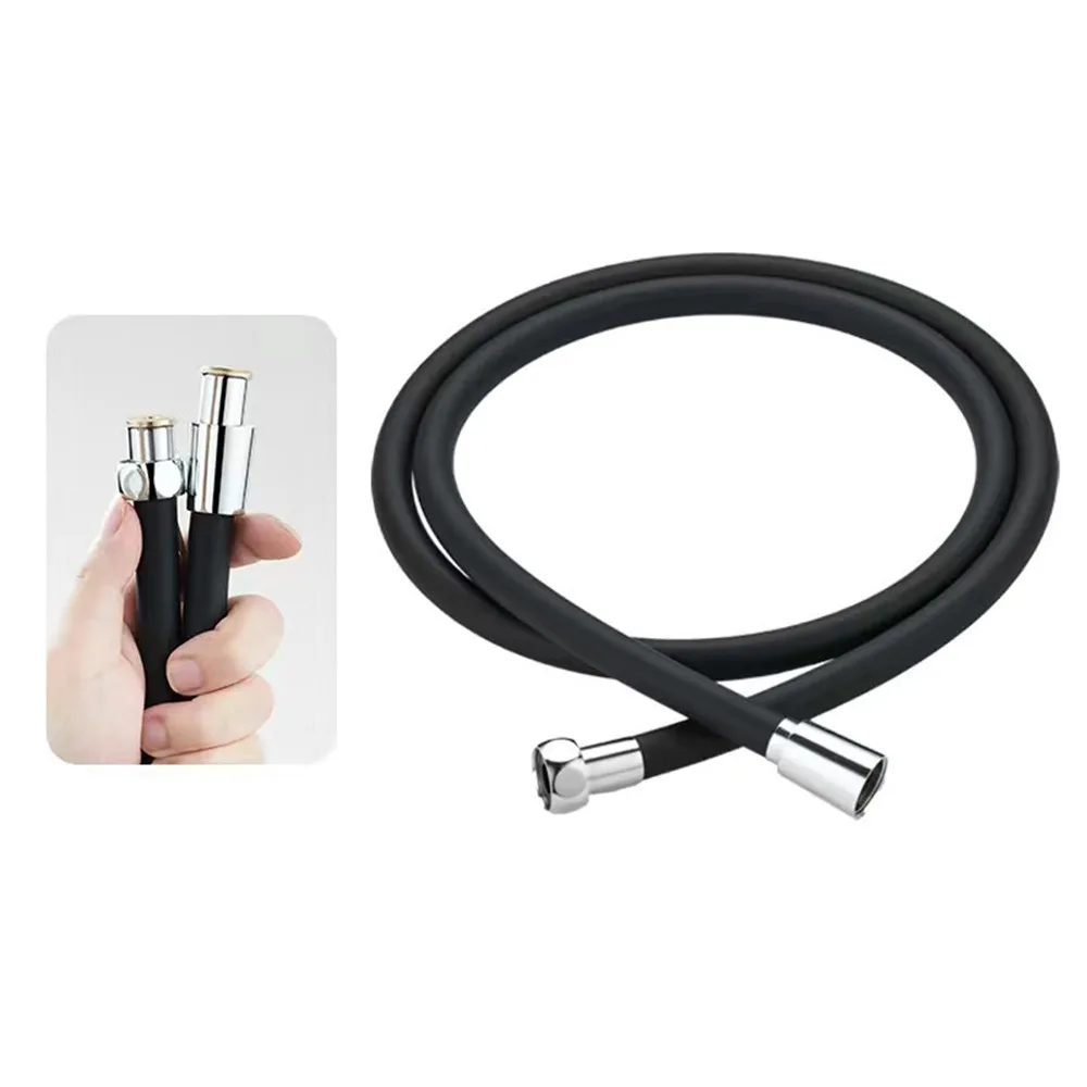 1.5/2M Silicone Flexible Shower Hose Explosion Proof Anti-Winding Extension High Pressure Pipe Soft With Skin Touch