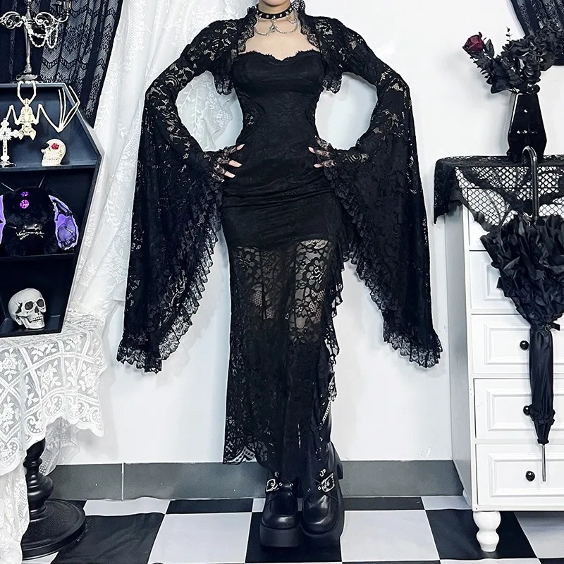 Été 2025 nouveau Cardigan haut Style foncé mince classique dentelle Blouse pour les femmes