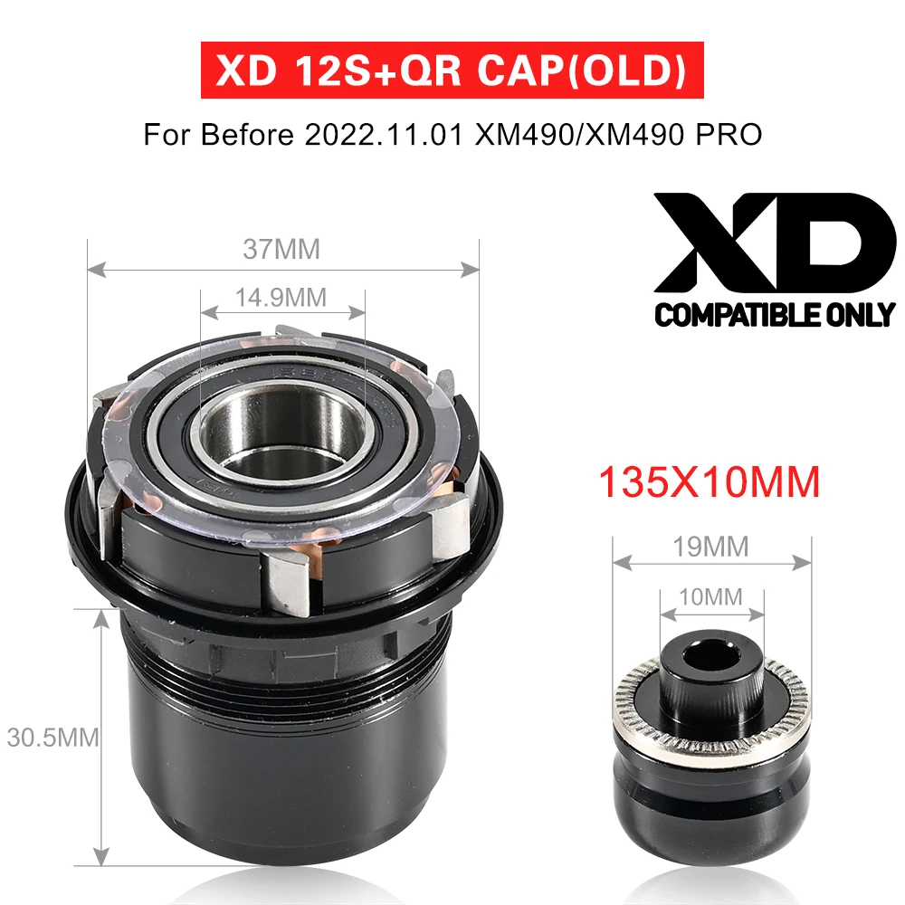 Koozer freehub 12 speed XM490 PRO XM460 BM440 Caps MTB Bicycle