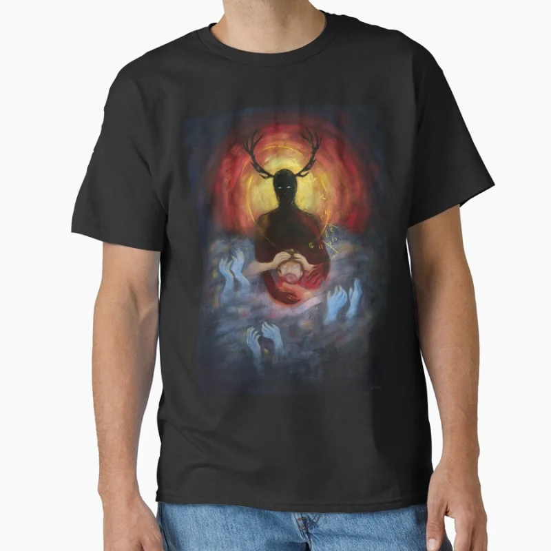 

Intrusive thoughts hannibal lecter will graham 80s vintage horror movie scary film T-shirt for men Large size Adult Tops S-6xl