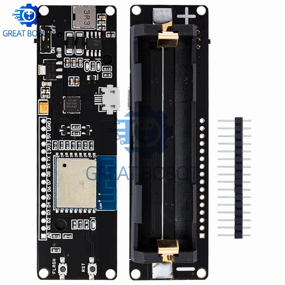 BS ESP8266 WiFi Module, Compatible with WeMos D1, ESP-02 and NodeMCU, with 18650 Battery Charging Function