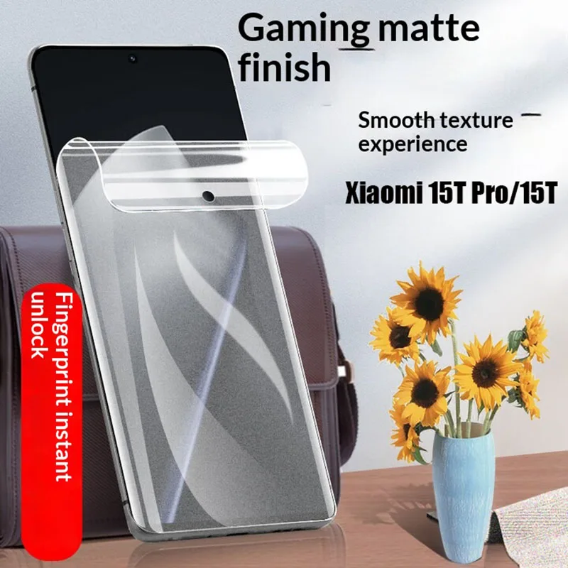 

3 Pieces Full Cover Matte Hydrogel Film For Xiaomi 15T Pro Soft Clear Screen Protector For Xiaomi 15T Pro 15T TPU Film No Glass