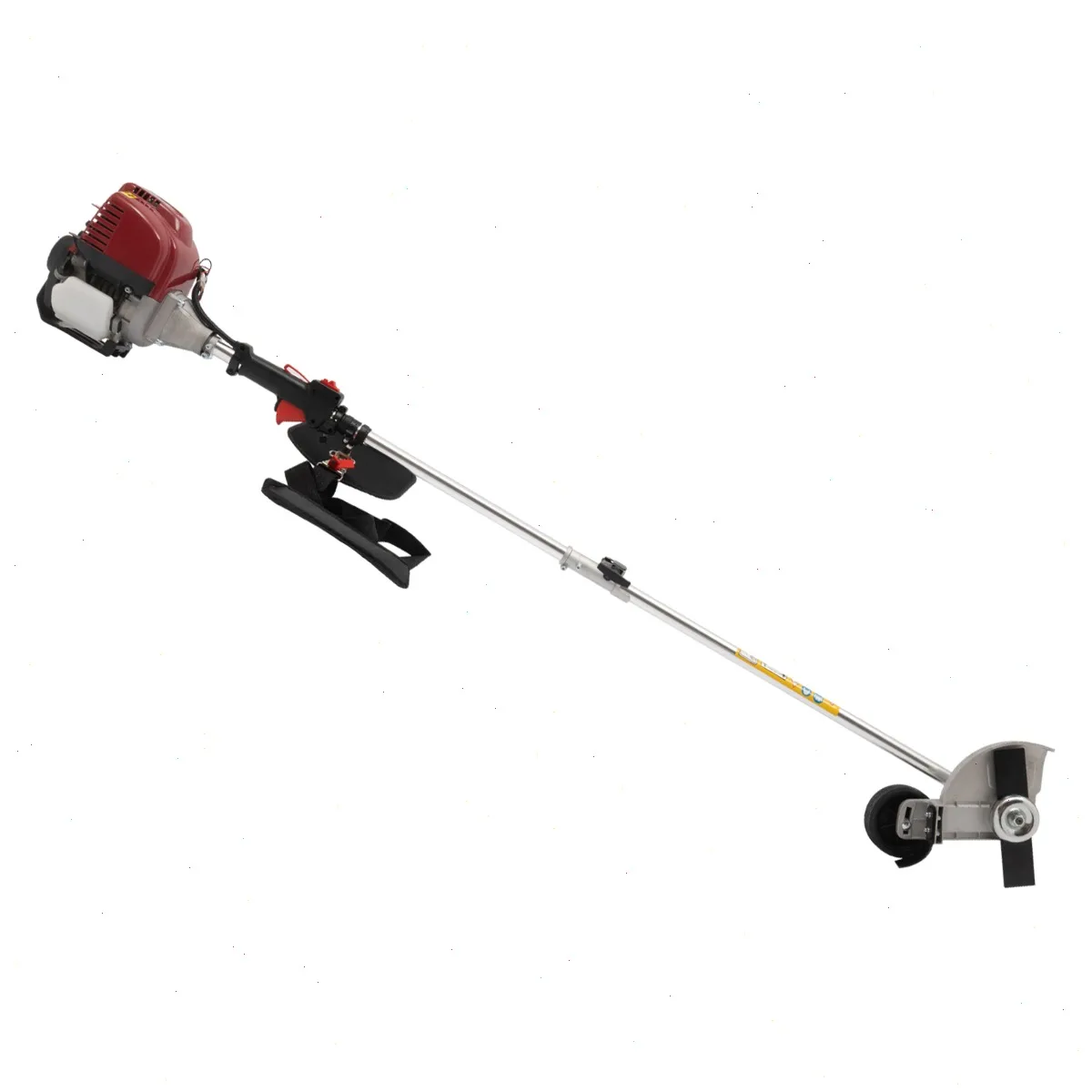 Lawn trimming machine, Push Lawn Mower, Handheld Gasoline Grass Cutter, 35.88cc 4-Stroke, Dual Blade, Safety Lock, Quick Assembly, Garden Orchard Field Use
