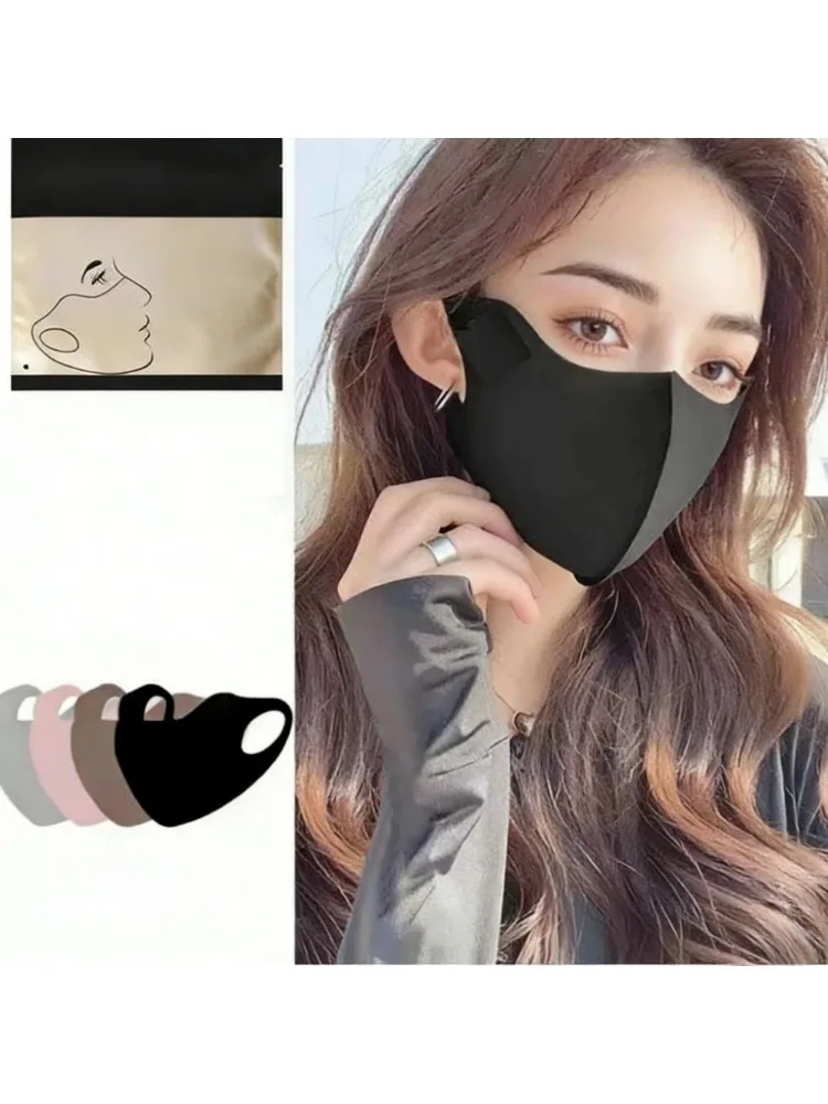 AliExpress NONE Reusable Ice Silk Face Mask UV Sun Protection, Breathable Neck Gaiter for Motorcycle & Cycling